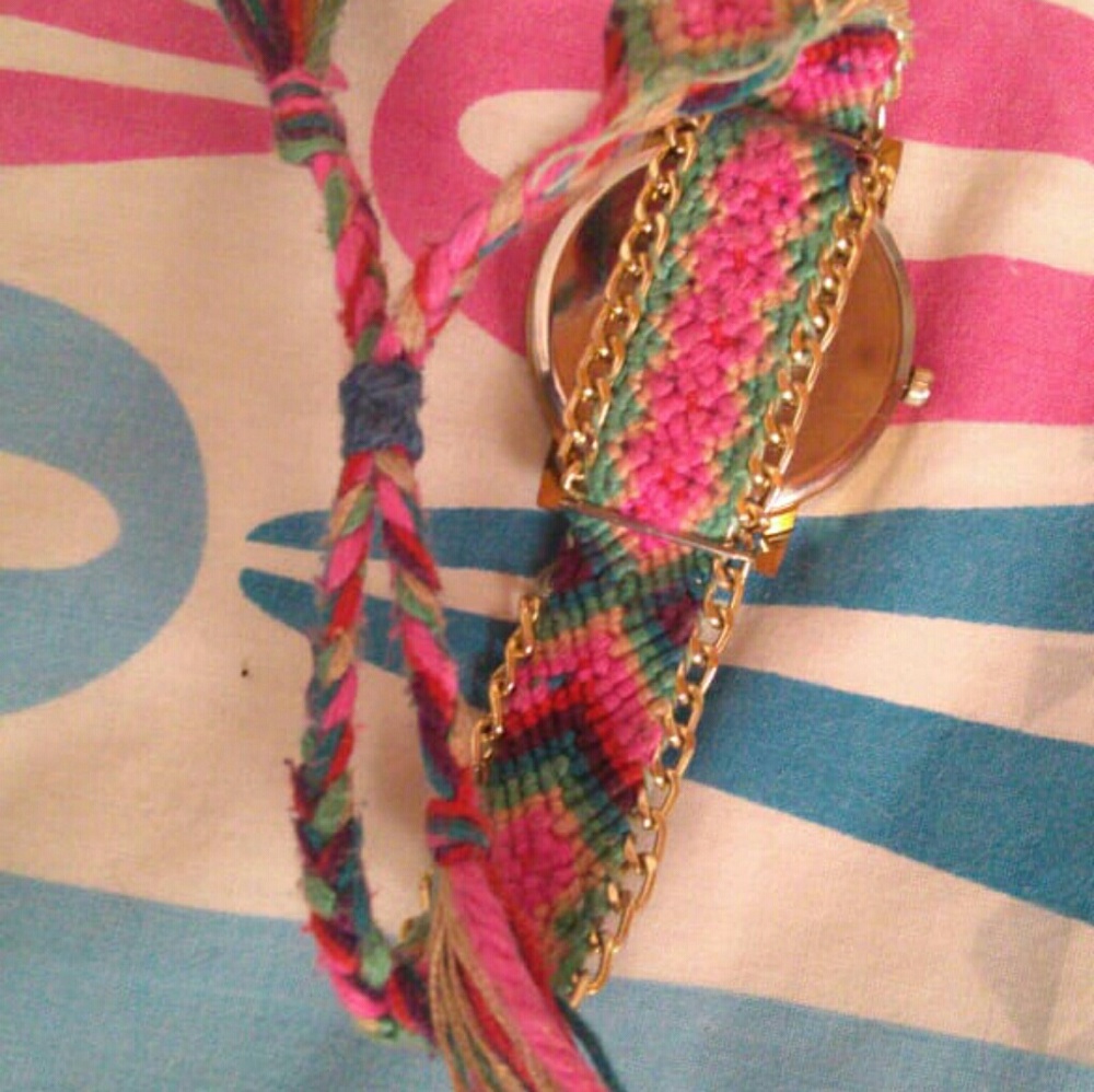 Fashion Handmade Braided Friendship Bracelet Watch - Picture 2 of 2